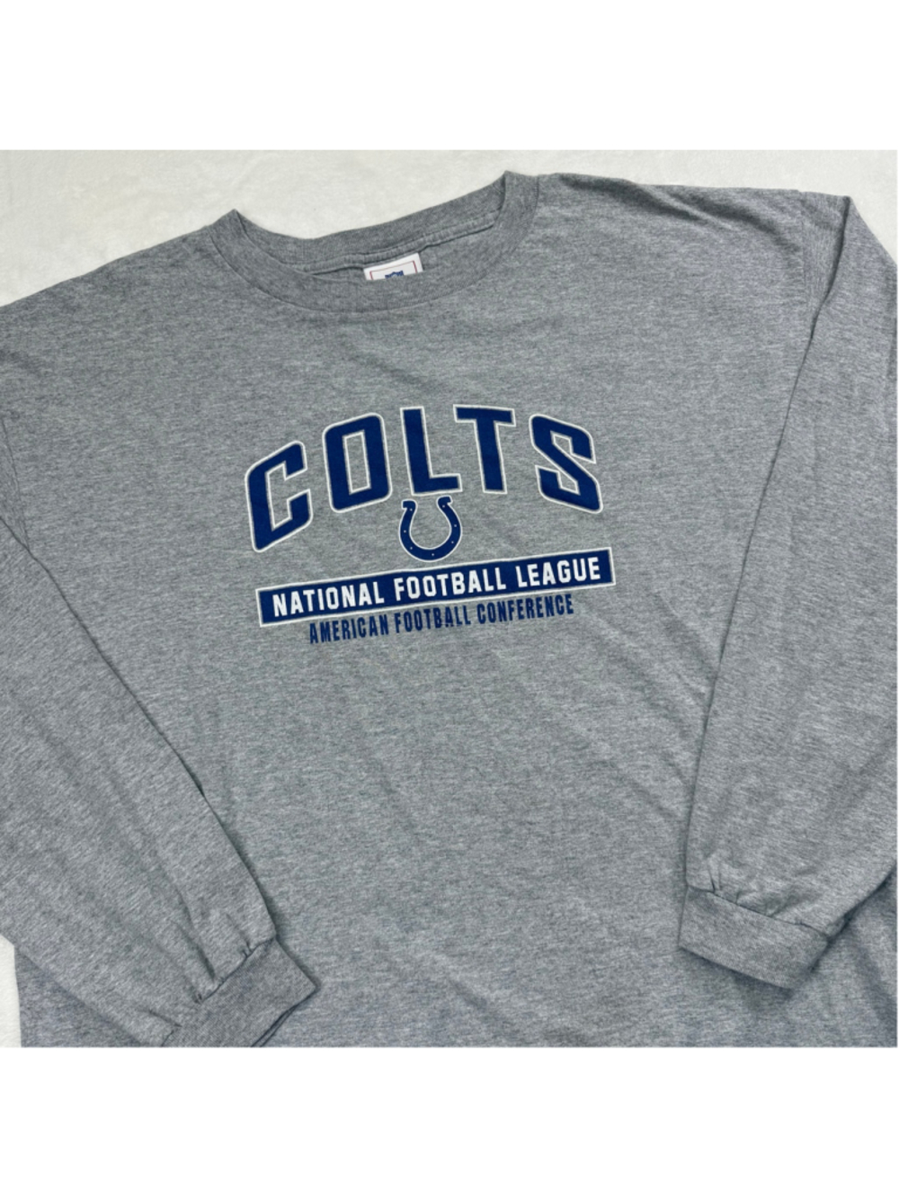Men's‎ NFL Indianapolis Colts Long Sleeve Tee Grey Blue Size XL